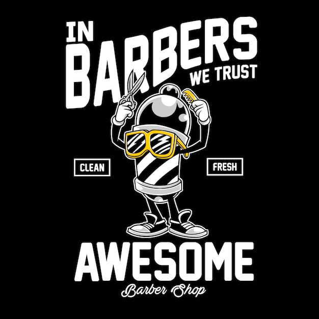 Download Free Barber Pole Cartoon Character For T Shirt Design Premium Vector Use our free logo maker to create a logo and build your brand. Put your logo on business cards, promotional products, or your website for brand visibility.