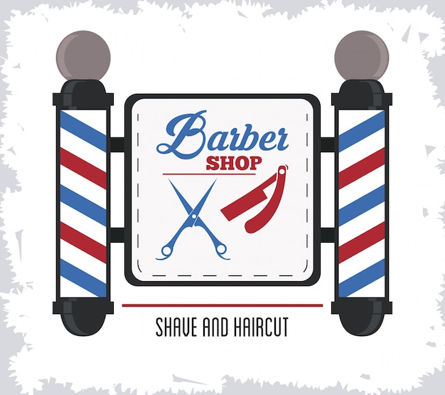 Premium Vector | Barber shop design