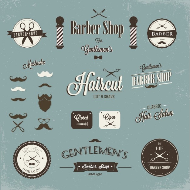 Download Free Barber Shop Label And Logo Design Free Vector Use our free logo maker to create a logo and build your brand. Put your logo on business cards, promotional products, or your website for brand visibility.