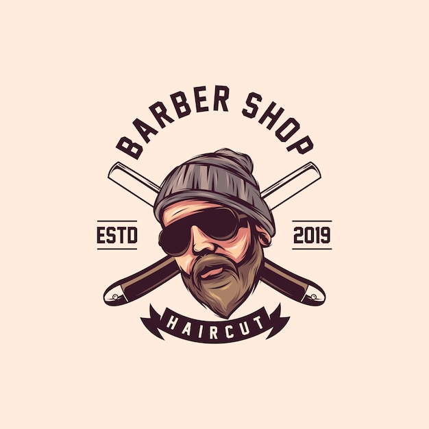 Download Free Barber Shop Logo Premium Vector Use our free logo maker to create a logo and build your brand. Put your logo on business cards, promotional products, or your website for brand visibility.