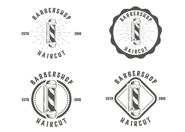 Download Free Barber Shop Vector Vintage Round Badges Logo Premium Vector Use our free logo maker to create a logo and build your brand. Put your logo on business cards, promotional products, or your website for brand visibility.