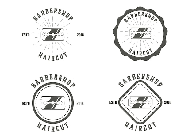 Download Free Barber Shop Vector Vintage Round Badges Logo Premium Vector Use our free logo maker to create a logo and build your brand. Put your logo on business cards, promotional products, or your website for brand visibility.