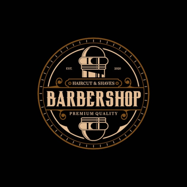 Download Logo Template Barber Shop Logo PSD - Free PSD Mockup Templates