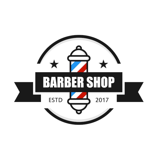 Download Barbershop logo design template Vector | Premium Download