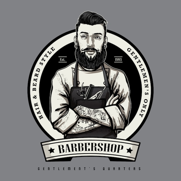Download Free Barber Illustration Images Free Vectors Stock Photos Psd Use our free logo maker to create a logo and build your brand. Put your logo on business cards, promotional products, or your website for brand visibility.