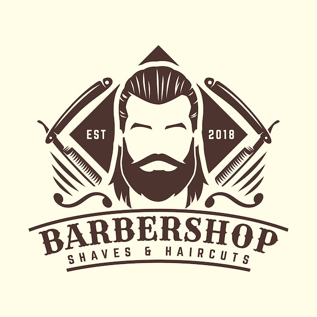 Download Free Barbershop Logo Template Premium Vector Use our free logo maker to create a logo and build your brand. Put your logo on business cards, promotional products, or your website for brand visibility.