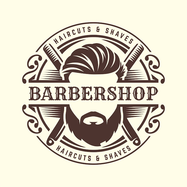 Download Free Barbershop Logo Template Premium Vector Use our free logo maker to create a logo and build your brand. Put your logo on business cards, promotional products, or your website for brand visibility.