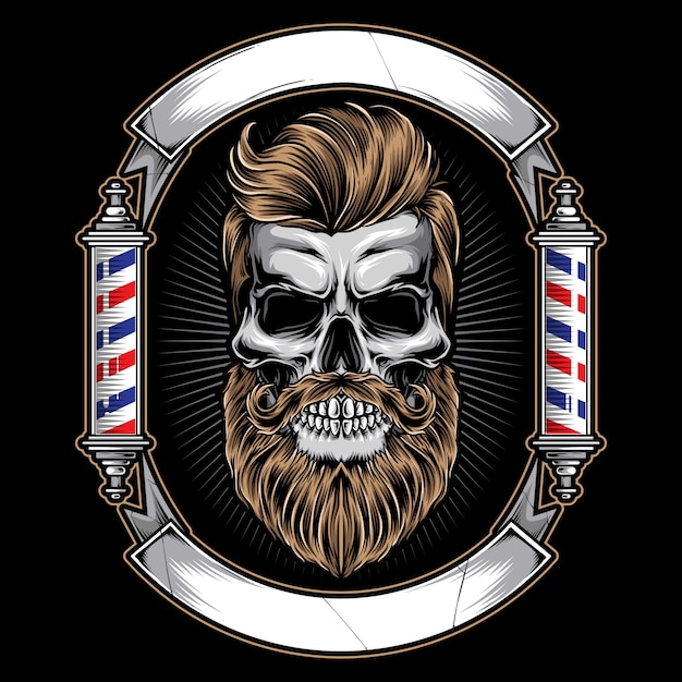 Download Free Barbershop Logo With Skull Premium Vector Use our free logo maker to create a logo and build your brand. Put your logo on business cards, promotional products, or your website for brand visibility.