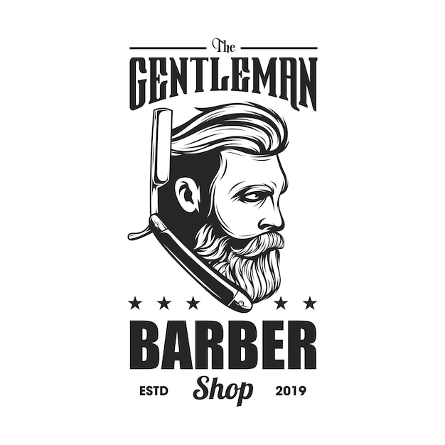 Barbershop logo Premium Vector