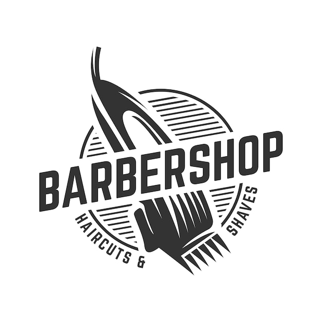 Download Free Barbershop Vintage Logo Template Premium Vector Use our free logo maker to create a logo and build your brand. Put your logo on business cards, promotional products, or your website for brand visibility.