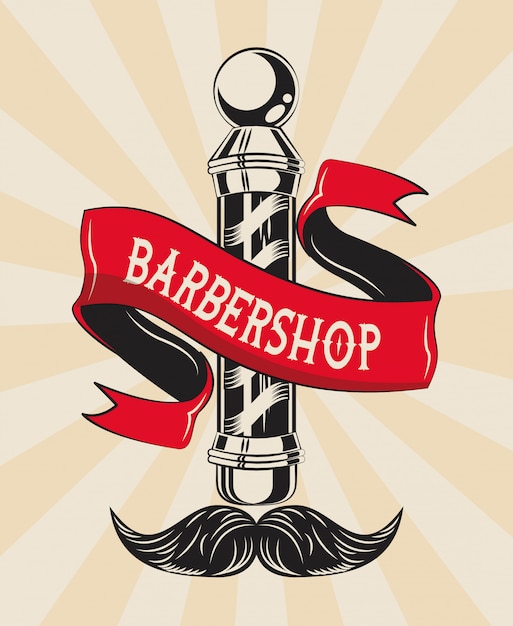 Download Free Barbershop Vintage Red And White Emblem Premium Vector Use our free logo maker to create a logo and build your brand. Put your logo on business cards, promotional products, or your website for brand visibility.
