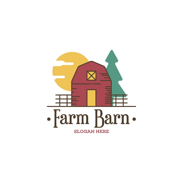 Barn logo concept | Premium Vector