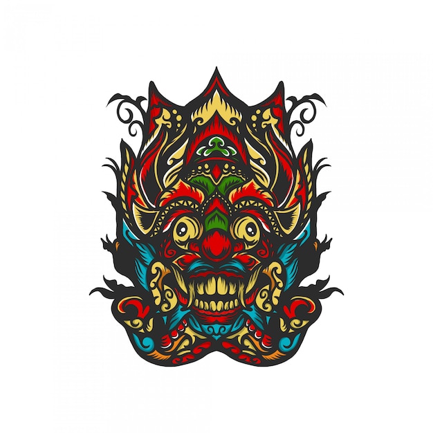 Download Free Barong Mask With Hand Drawn Illustration Premium Vector Use our free logo maker to create a logo and build your brand. Put your logo on business cards, promotional products, or your website for brand visibility.