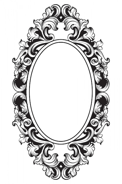 Premium Vector | Baroque frame victorian decor