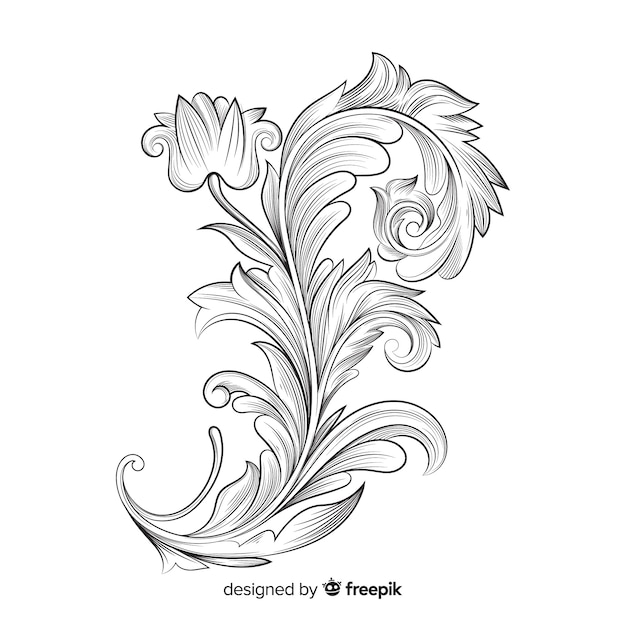 Free Vector | Baroque vintage flowers