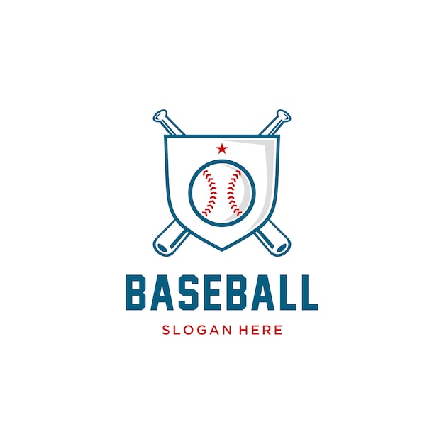 Premium Vector | Baseball badge logo