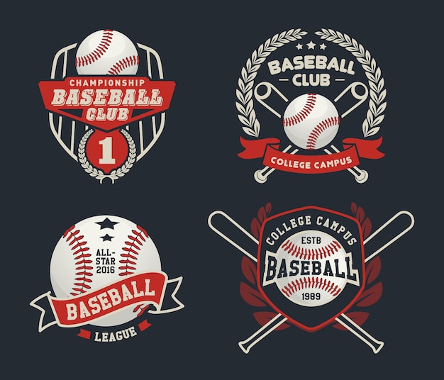 Premium Vector | Baseball badges and labels, sport logo design
