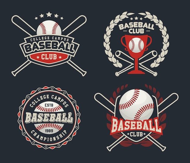 Download Free Baseball Badges And Labels Sport Logo Design Premium Vector Use our free logo maker to create a logo and build your brand. Put your logo on business cards, promotional products, or your website for brand visibility.