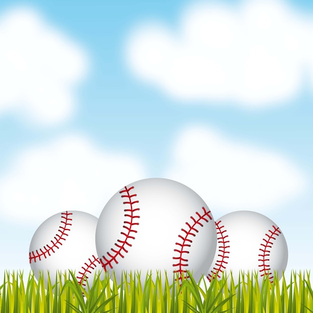 Baseball balls | Premium Vector