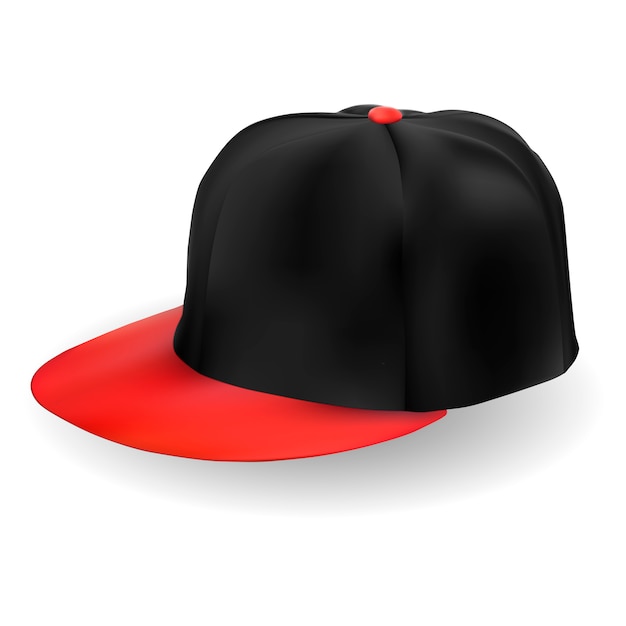 野球帽 黒い帽子ベクトル分離 プレミアムベクター