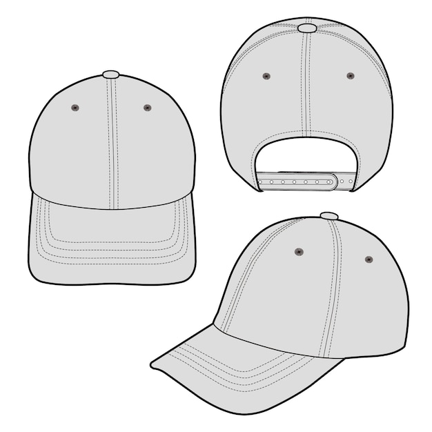 Download Premium Vector | Baseball cap fashion flat vector ...