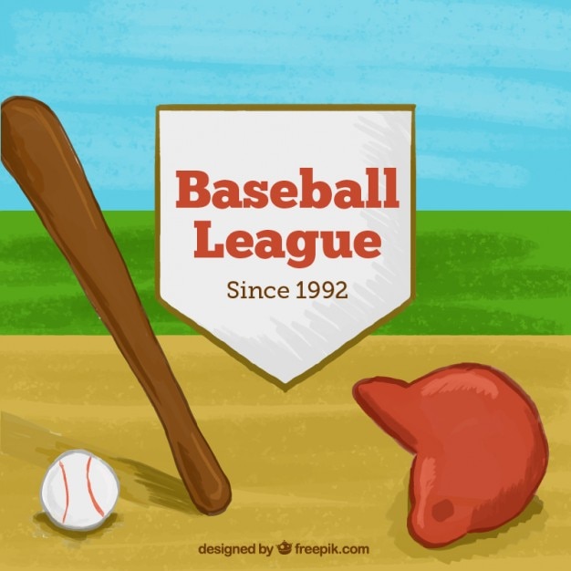 Baseball elements background