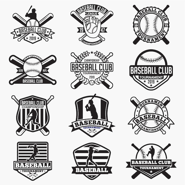 Premium Vector | Baseball logo badge
