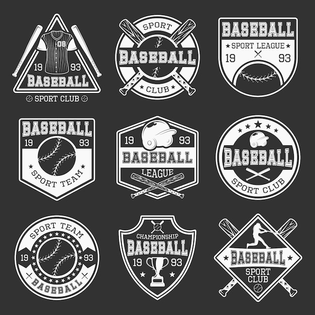 Download Free Baseball Monochrome Logos Premium Vector Use our free logo maker to create a logo and build your brand. Put your logo on business cards, promotional products, or your website for brand visibility.