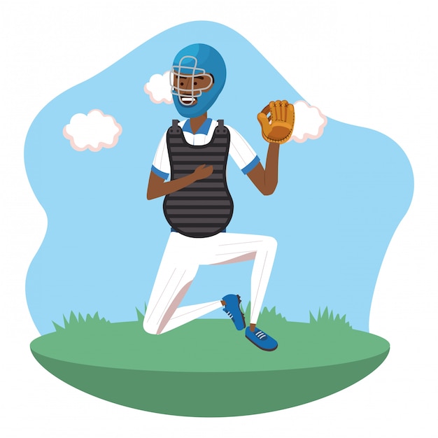 Premium Vector | Baseball player cartoon