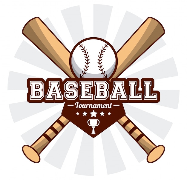 Premium Vector | Baseball sport tournament bats ball sticker image