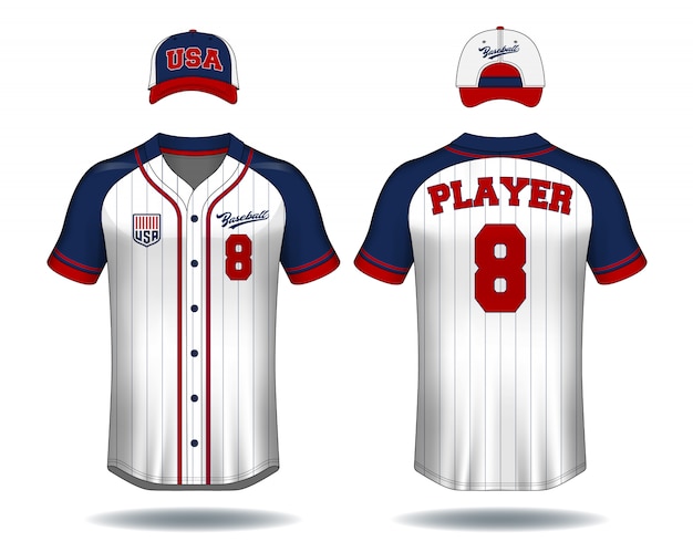 Download Baseball t-shirt mock up. | Premium Vector