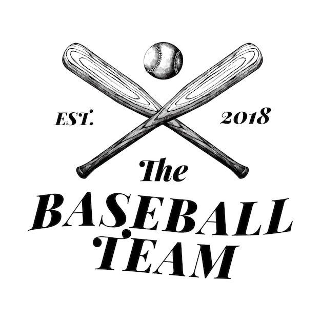 Download The baseball team logo design vector Vector | Free Download
