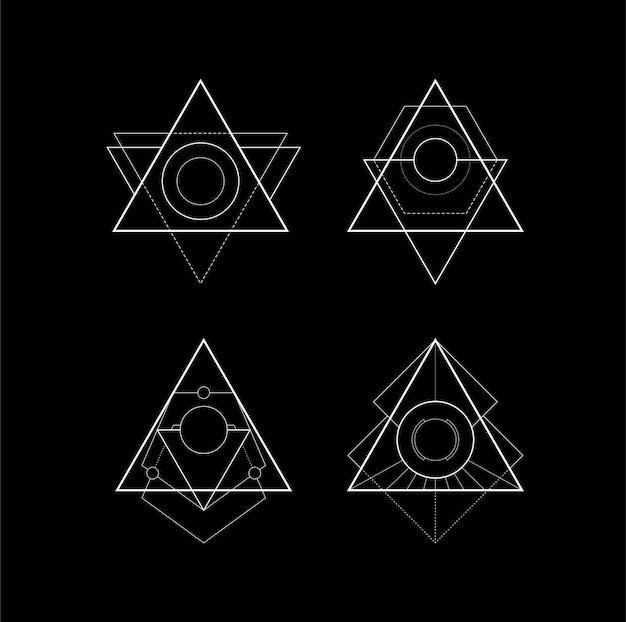 Download Basic sacred geometry triangle. | Premium Vector