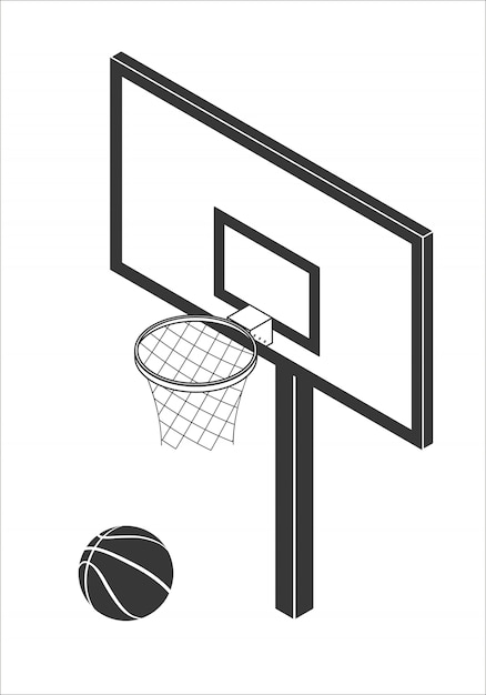 Premium Vector | Basketball backboard vector illustration