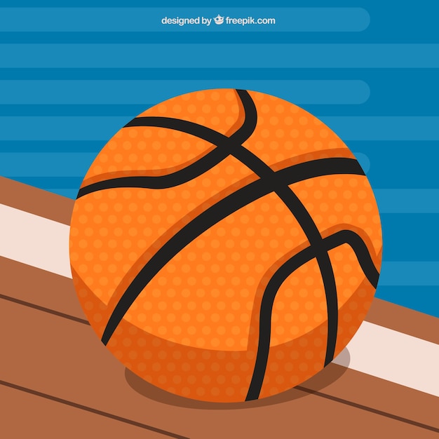 Basketball ball background in flat\
design