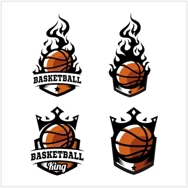 Download Free Basketball Ball Fire And King Badge Logo Premium Vector Use our free logo maker to create a logo and build your brand. Put your logo on business cards, promotional products, or your website for brand visibility.