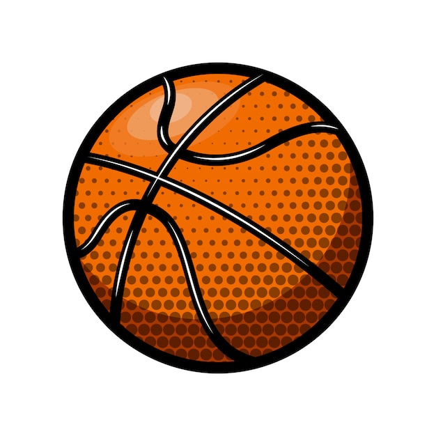 Premium Vector | Basketball ball illustration on white background ...