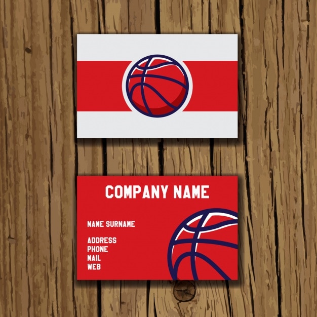 Free Vector Basketball business card design