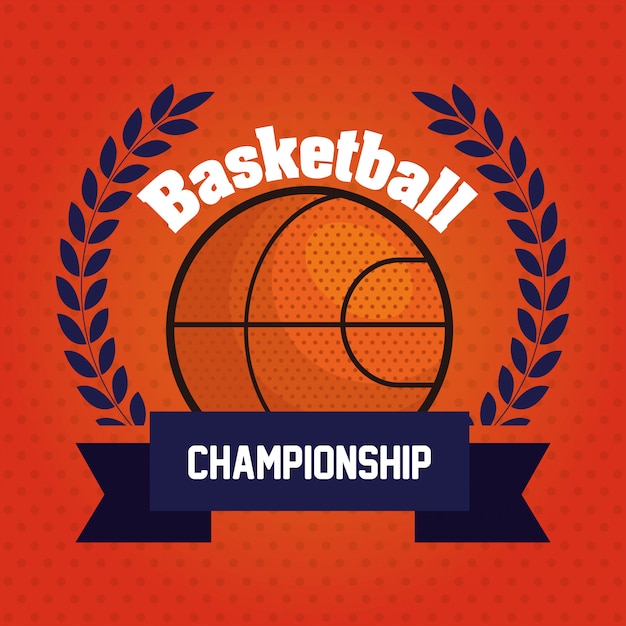 Premium Vector | Basketball championship, emblem, design with ...