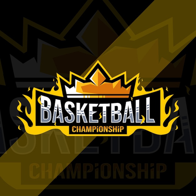 Premium Vector | Basketball championship logo