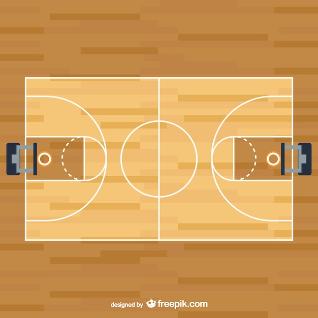 Basketball Court Vector Vector Free Download