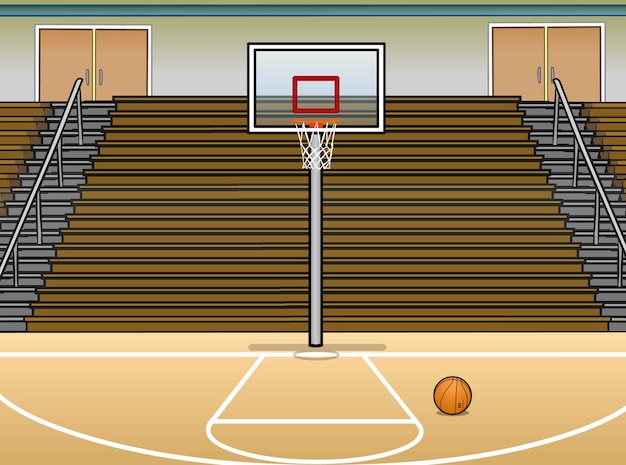 Premium Vector | Basketball court