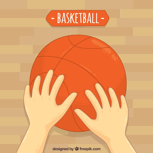 Basketball hands background