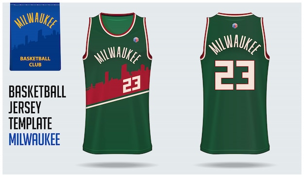 Basketball jersey mockup template design Vector | Premium ...