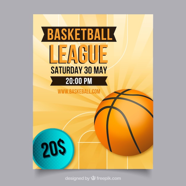 Basketball league abstract brochure