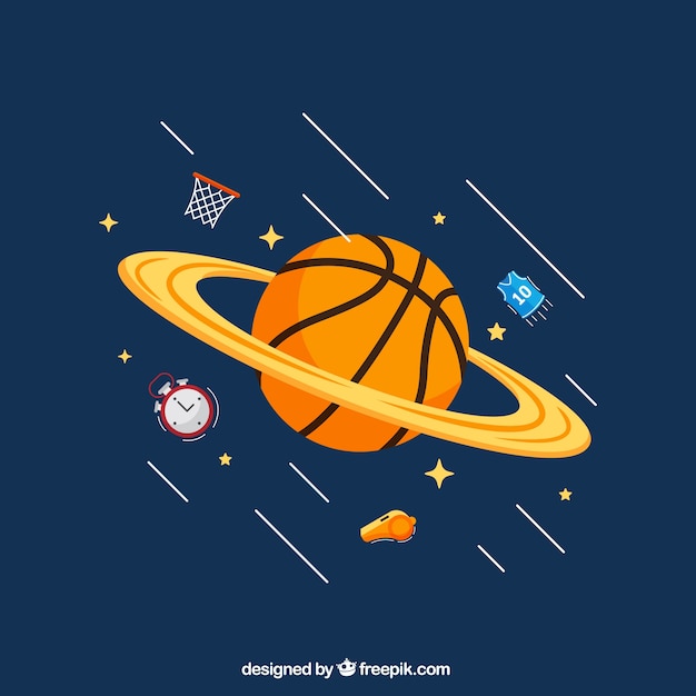 Basketball planet background