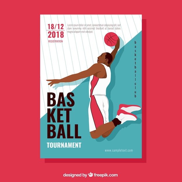 Basketball player brochure