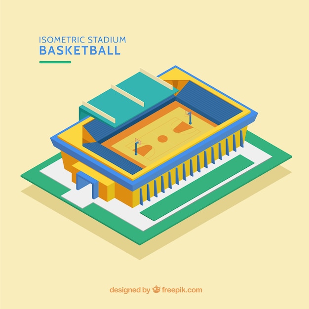 Basketball stadium in isometric style