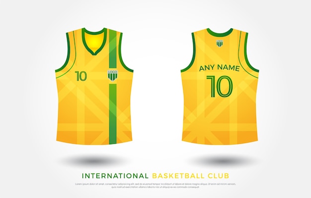 yellow and green basketball jersey
