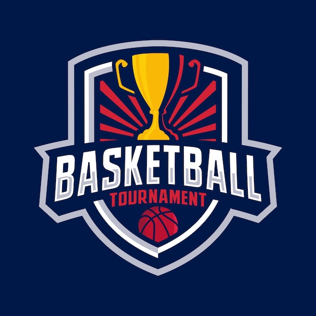 Premium Vector | Basketball tournament badge logo